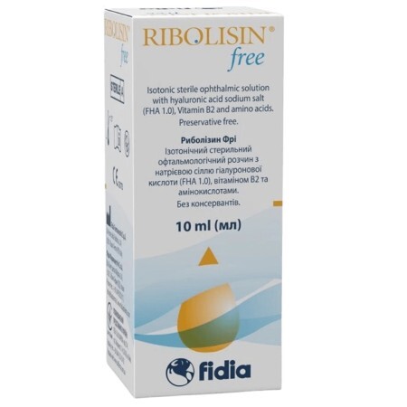 Риболизин Фри стерильный офтальмологический раствор, 10 мл