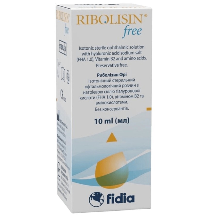 Риболизин Фри стерильный офтальмологический раствор, 10 мл: цены и характеристики