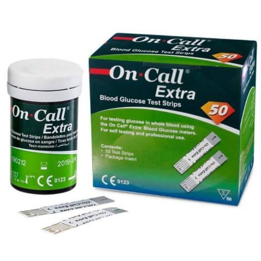 Тест-смужки Acon On Call Extra для глюкометра, 50 штук: ціни та характеристики