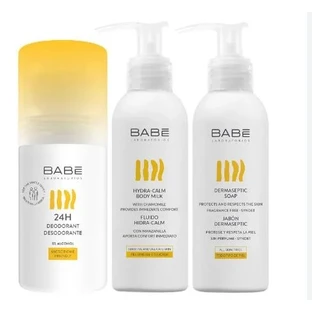 Набор №4 BABE LABORATORIOS Дезодорант-антиперспирант 50 мл + Молочко для тела 100 мл + Мыло дерматологическое 100 мл