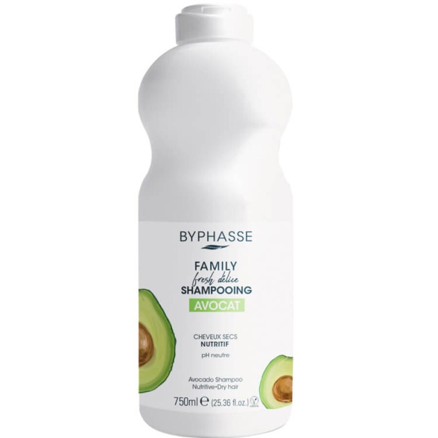 Шампунь для сухого волосся BYPHASSE (Біфаз) Family Fresh Delice з авокадо 750 мл: ціни та характеристики