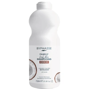 Шампунь для пофарбованого волосся BYPHASSE (Біфаз) Family Fresh Delice з кокосом 750 мл