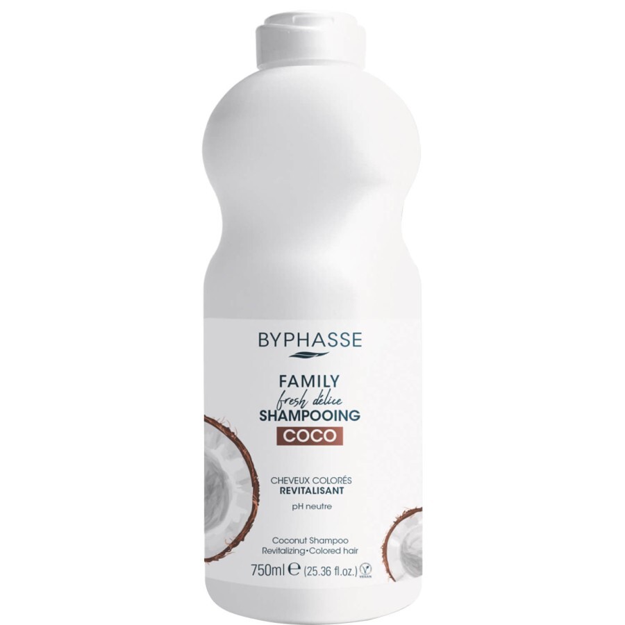 Шампунь для окрашенных волос BYPHASSE (Бифаз) Family Fresh Delice с кокосом 750 мл: цены и характеристики