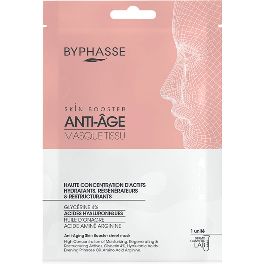 Маска-бустер для обличчя BYPHASSE (Біфаз) тканинна антивікова 18 мл: ціни та характеристики