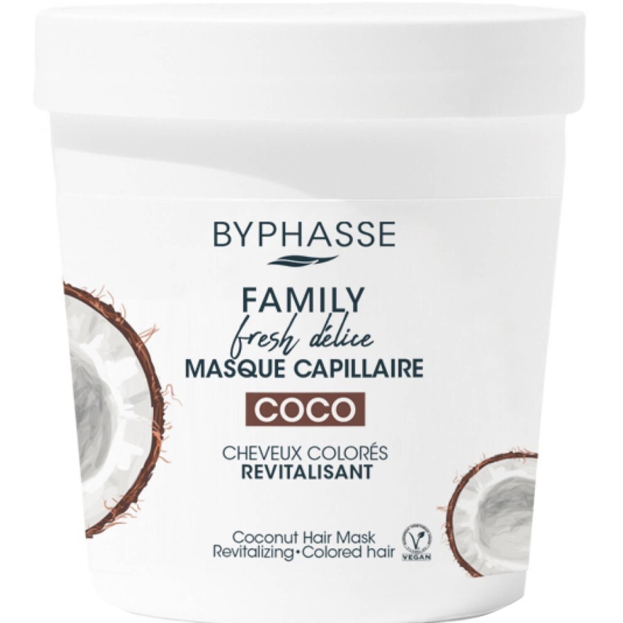 Маска для пофарбованого волосся BYPHASSE (Біфаз) Family Fresh Delice з кокосом 250 мл: ціни та характеристики
