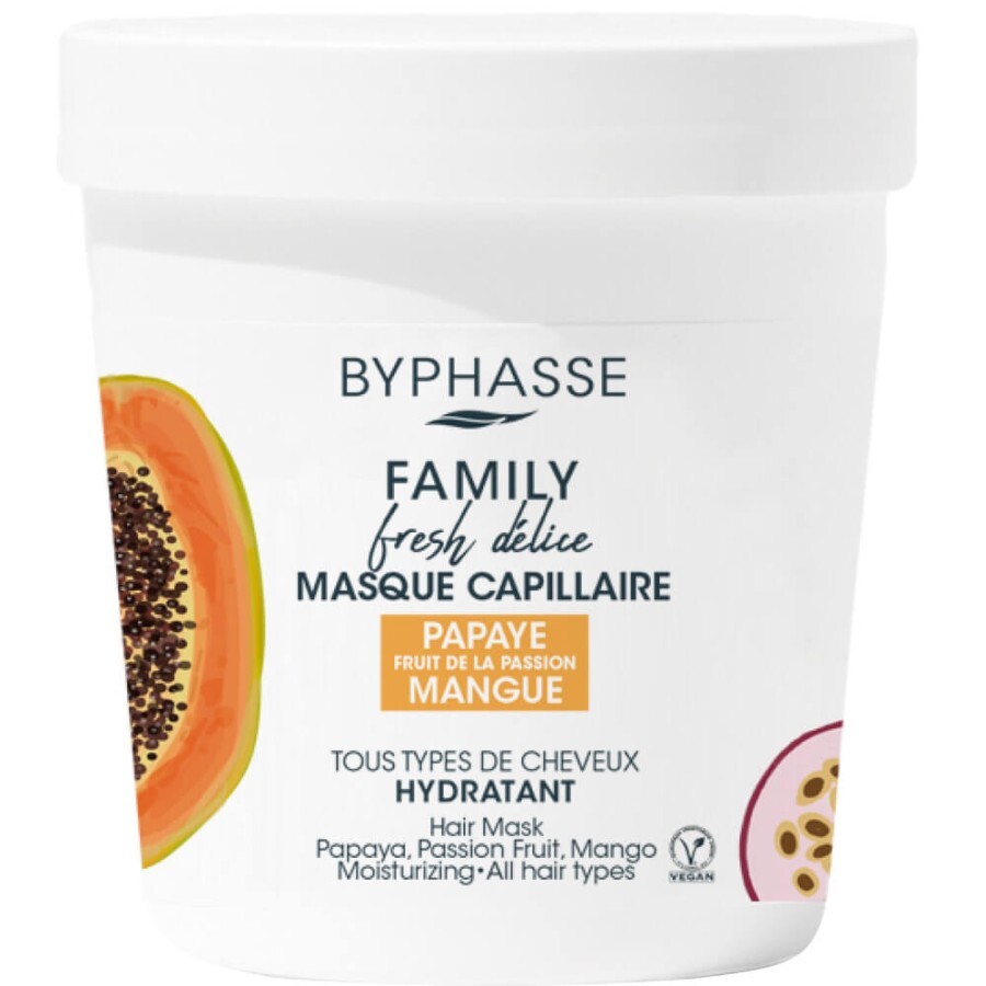Маска для всіх типів волосся BYPHASSE (Біфаз) Family Fresh Delice папайя, маракуйя, манго 250 мл: ціни та характеристики