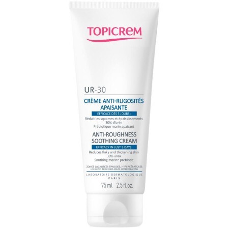 Крем Topicrem UR30 Anti-Roughness Soothing Cream для вирівнювання загрубілих недоліків шкіри, 75 мл