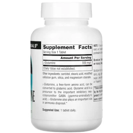 L-Глютамин, Source Naturals, 500 мг, 100 tablets: цены и характеристики