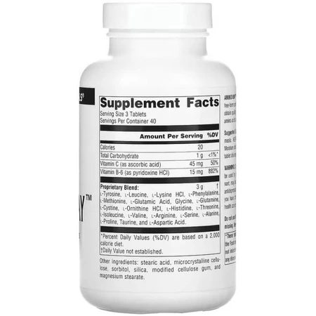 Аміно день, Amino Day, Source Naturals, 1000 мг, 120 таблеток: ціни та характеристики
