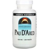 По д'арко, Pau D'Arco, Source Naturals, 500 мг, 250 таблеток