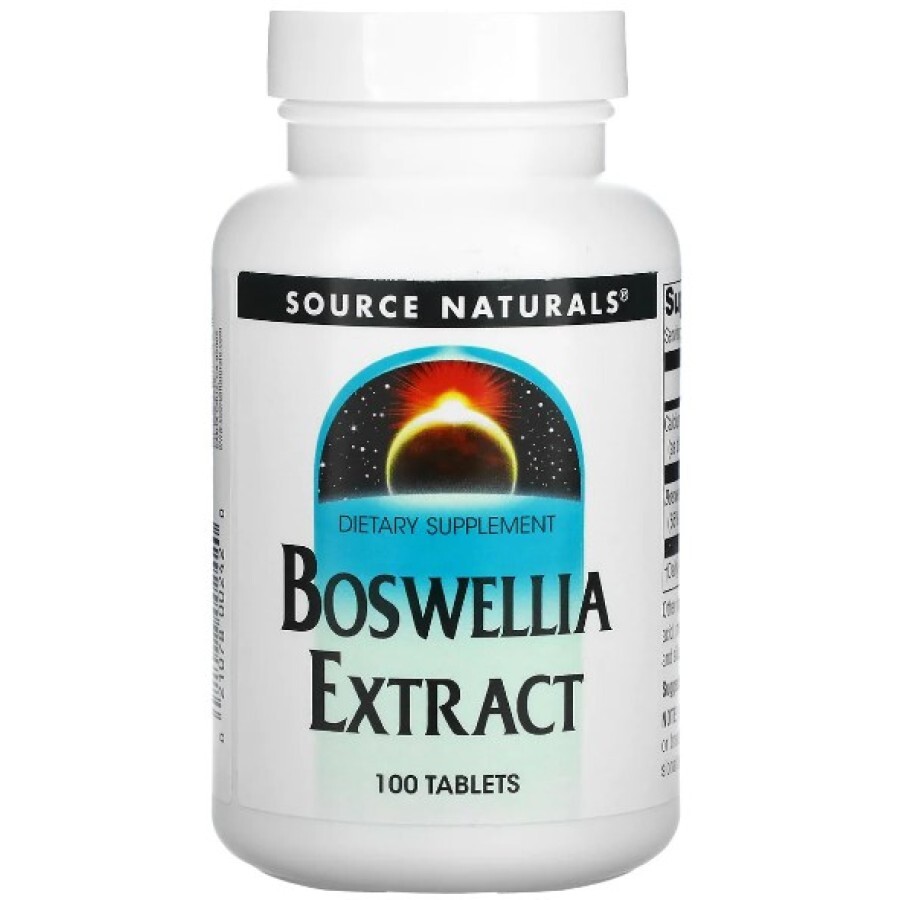 Босвелія (Boswellia), Source Naturals, екстракт, 100 таблеток: ціни та характеристики