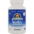 Мелатонін з травами, NightRest With Melatonin, Source Naturals, 100 таб.