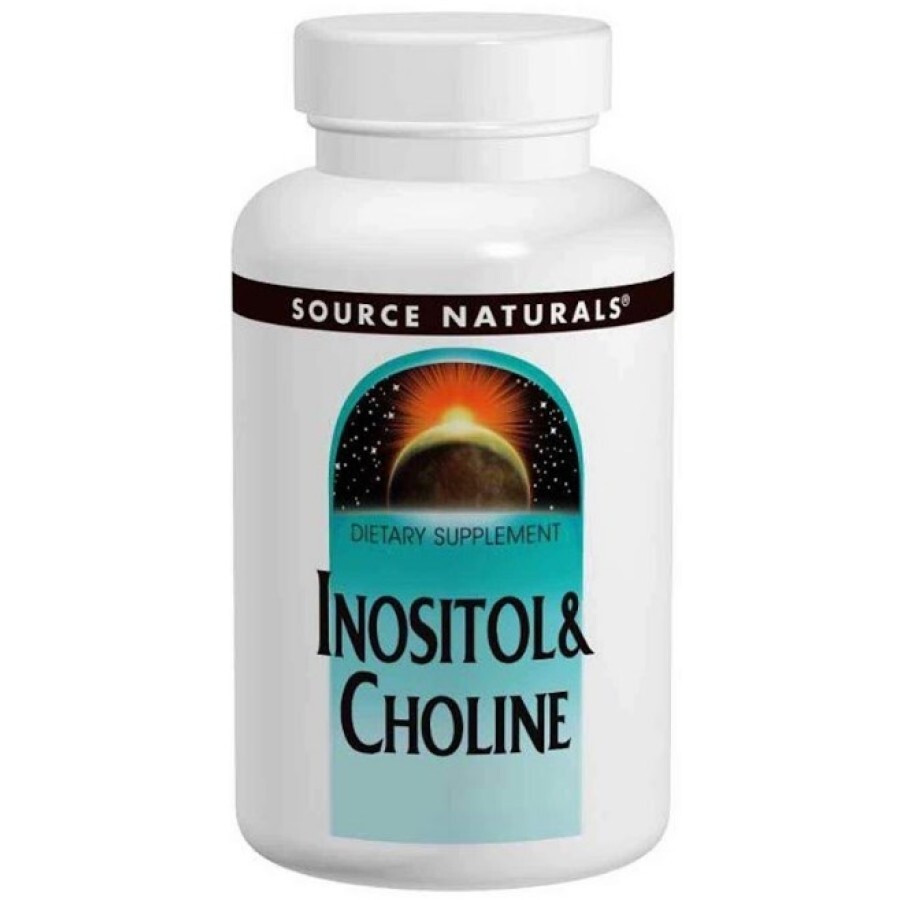 Холін і Інозитол, Inositol Choline, Source Naturals, 800 мг, 100 таб.: ціни та характеристики