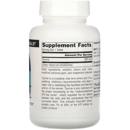Таурин, Source Naturals, 500 мг, 120 tablets: цены и характеристики