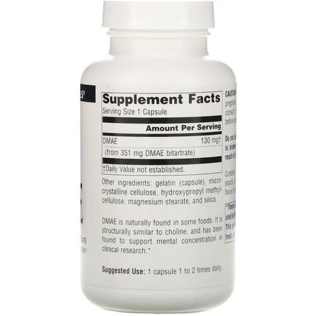 DMAE (Диметиламиноэтанол), Source Naturals, 200 кап.: цены и характеристики