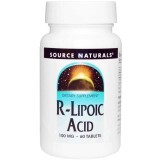 R липоевая кислота, R-Lipoic Acid, Source Naturals, 100 мг, 60 таб.