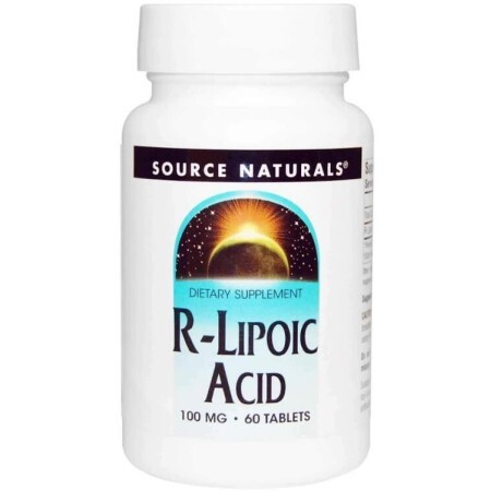 R липоевая кислота, R-Lipoic Acid, Source Naturals, 100 мг, 60 таб.