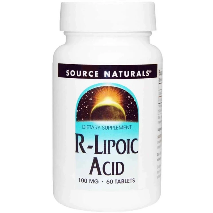 R ліпоєва кислота, R-Lipoic Acid, Source Naturals, 100 мг, 60 таб.: ціни та характеристики