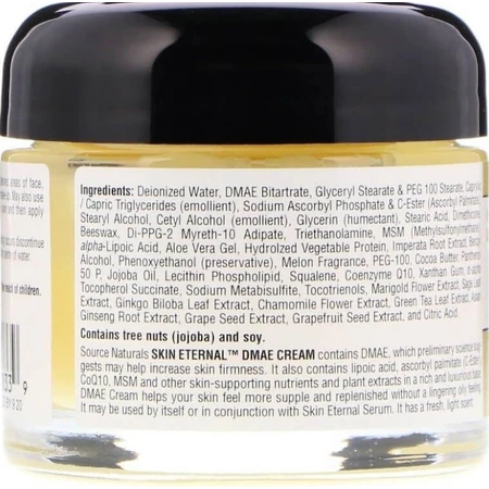 Крем для лица, DMAE Cream, Source Naturals, с DMAE, (56,7 г): цены и характеристики