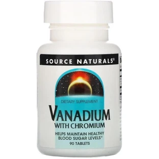 Хром і ванадій, Vanadium with Chromium, Source Naturals, 90 таблеток