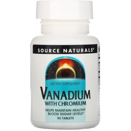 Хром і ванадій, Vanadium with Chromium, Source Naturals, 90 таблеток