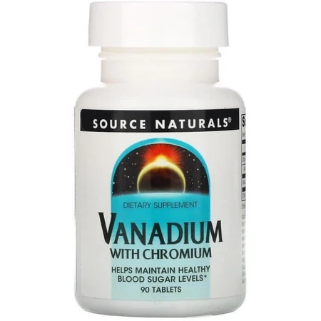 Хром і ванадій, Vanadium with Chromium, Source Naturals, 90 таблеток: ціни та характеристики