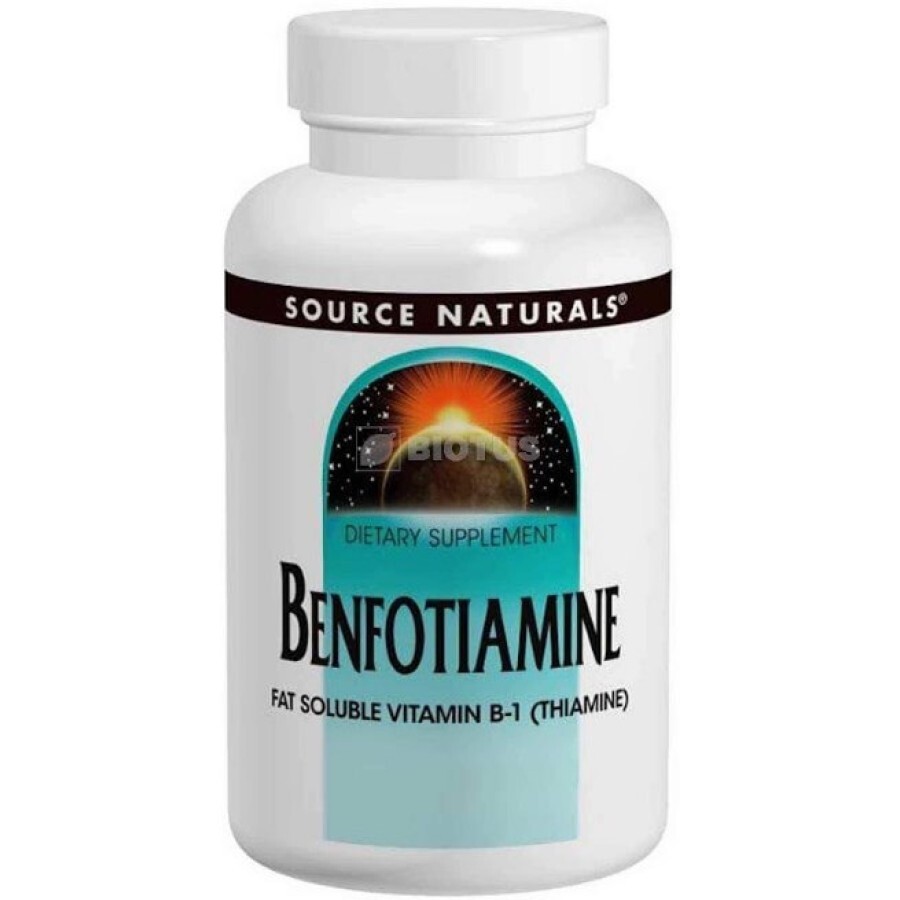 Бенфотіамін, Benfotiamine, Source Naturals, 150 мг, 30 таблеток: ціни та характеристики
