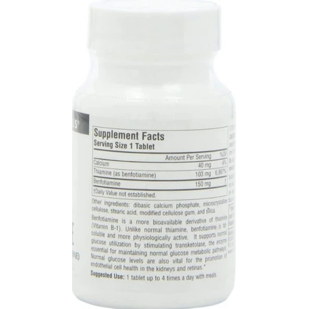 Бенфотіамін, Benfotiamine, Source Naturals, 150 мг, 30 таблеток: ціни та характеристики