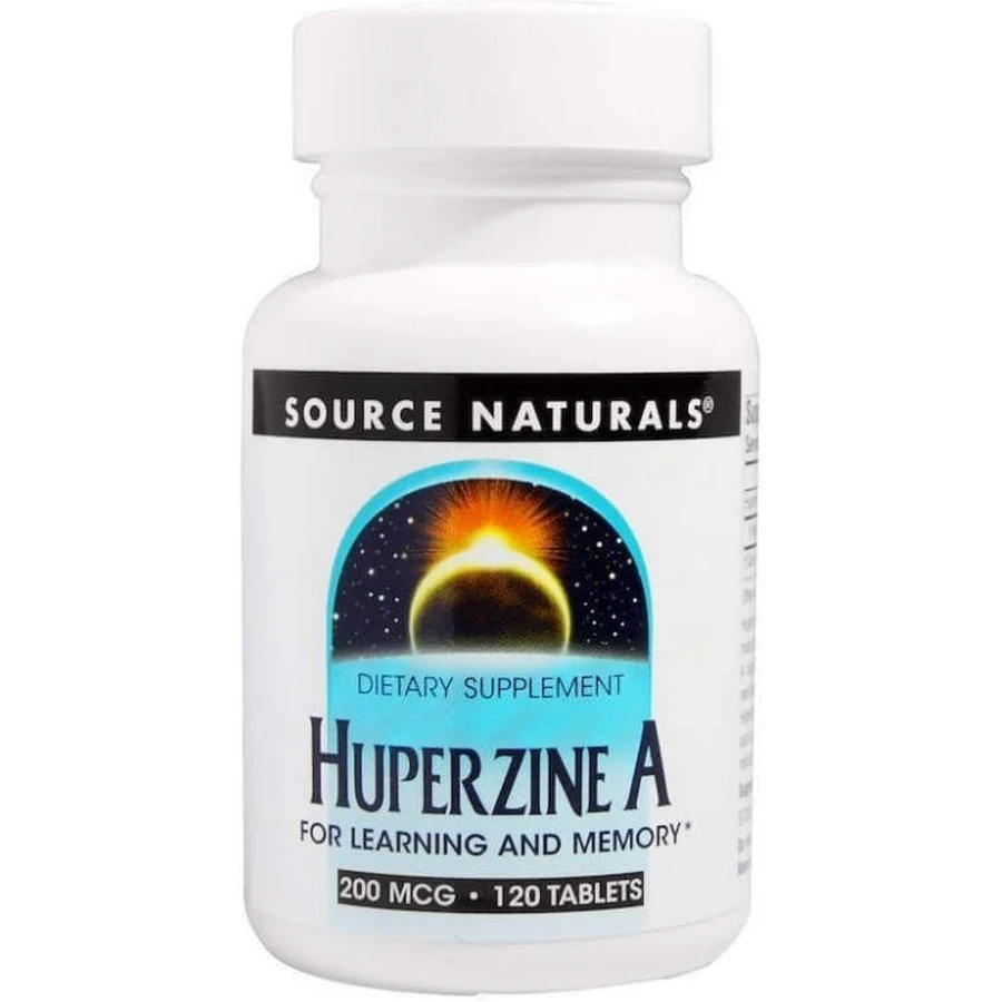 Вітаміни для мозку, Huperzine A, Source Naturals, 200 мкг, 120 таблеток: ціни та характеристики