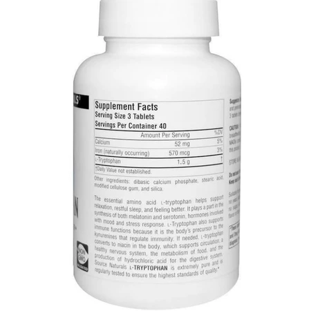L-триптофан, Source Naturals, 500 мг, 120 капсул: цены и характеристики