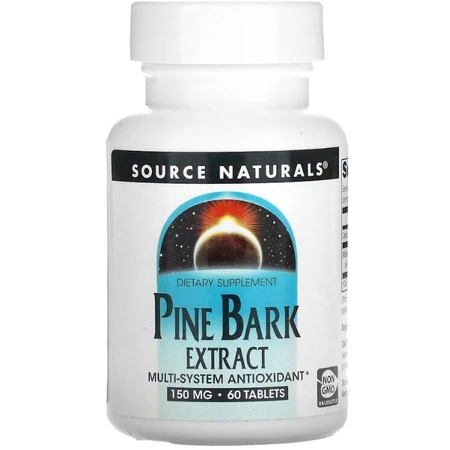 Пікногенол, Pine Bark Extract, Source Naturals, 60 таблеток: ціни та характеристики