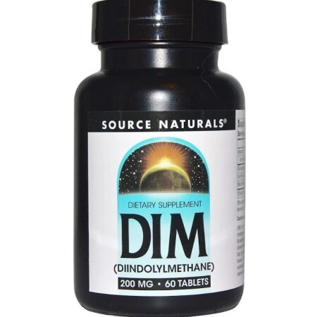 Дииндолилметан, DIM, Source Naturals, 200 мг, 60 таб.