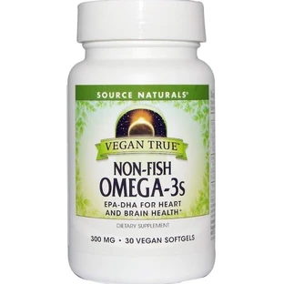 Омега-3 з морських водоростей, Non-Fish Omega-3, Source Naturals, для веганів, 300 мг, 30 капсул