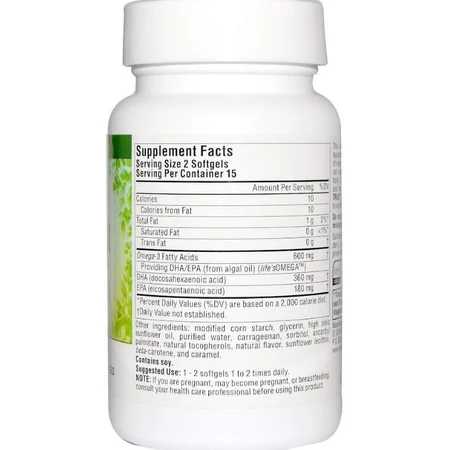 Омега-3 з морських водоростей, Non-Fish Omega-3, Source Naturals, для веганів, 300 мг, 30 капсул: ціни та характеристики