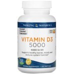 Вітамін Д3 (апельсин), Vitamin D3, Nordic Naturals, 5000 МО, 120 капсул: ціни та характеристики