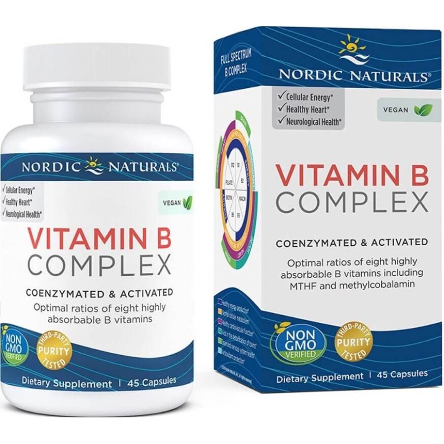 Nordic Naturals, Vitamin B Complex, 45 Soft Gels: цены и характеристики