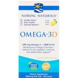 Риб'ячий жир омега-3Д (лимон), Omega-3D, Nordic Naturals, 1000 мг, 60 капсул