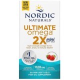 Риб'ячий жир міні (полуниця), Ultimate Omega 2X, Nordic Naturals, 1120 мг, 60 гелів