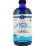 Риб'ячий жир з печінки тріски (апельсин), Cod Liver Oil, Nordic Naturals, арктичний, 473 мл.