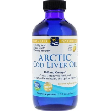 Риб'ячий жир з печінки тріски, Cod Liver Oil, Nordic Naturals, лимон, арктичний, 237 мл