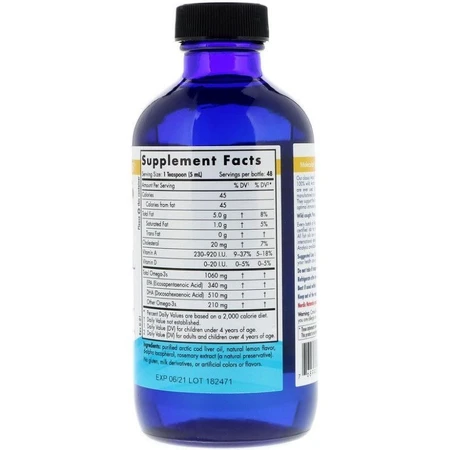 Риб'ячий жир з печінки тріски, Cod Liver Oil, Nordic Naturals, лимон, арктичний, 237 мл: ціни та характеристики