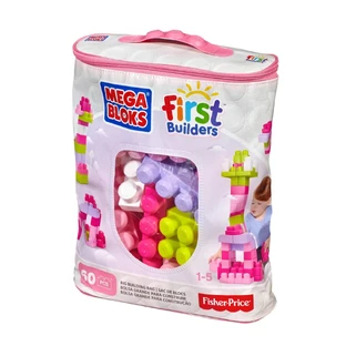 Конструктор Mega Bloks розовый в мешке 60 деталей