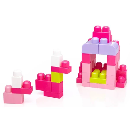 Конструктор Mega Bloks розовый в мешке 80 деталей: цены и характеристики