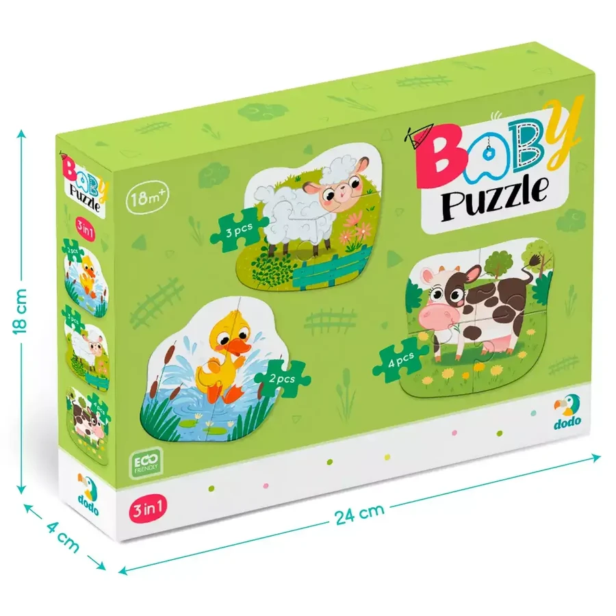 Пазл DoDo 3 в 1 Сельские животные: цены и характеристики