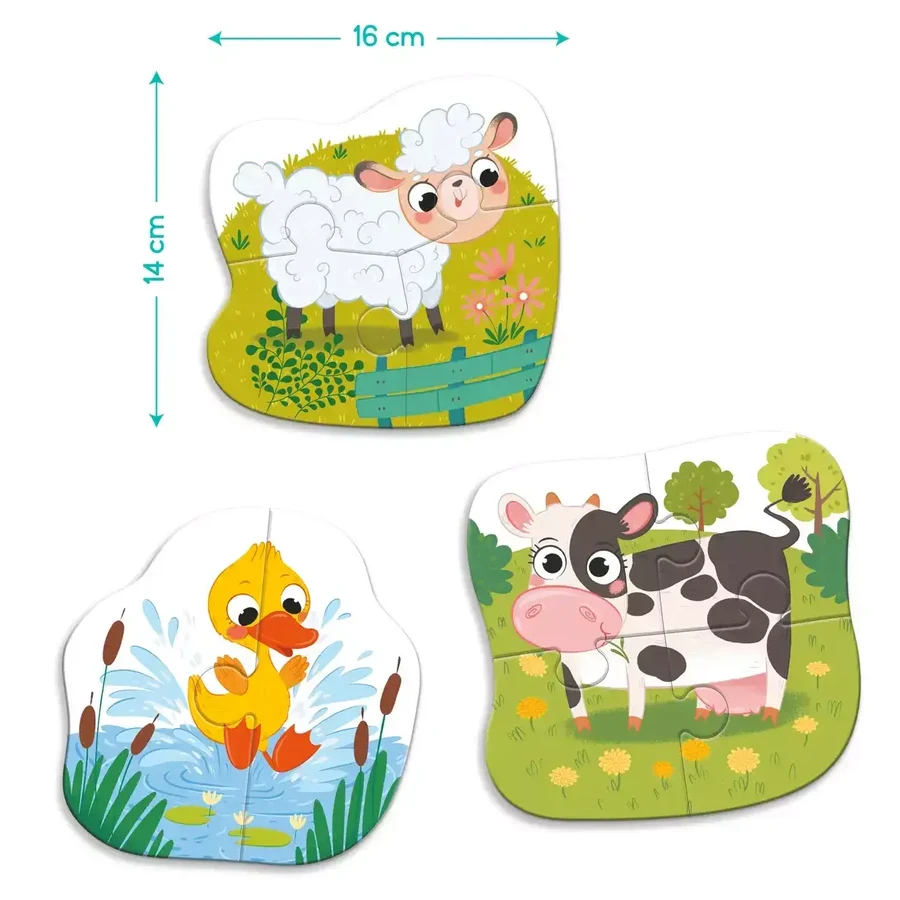 Пазл DoDo 3 в 1 Сельские животные: цены и характеристики