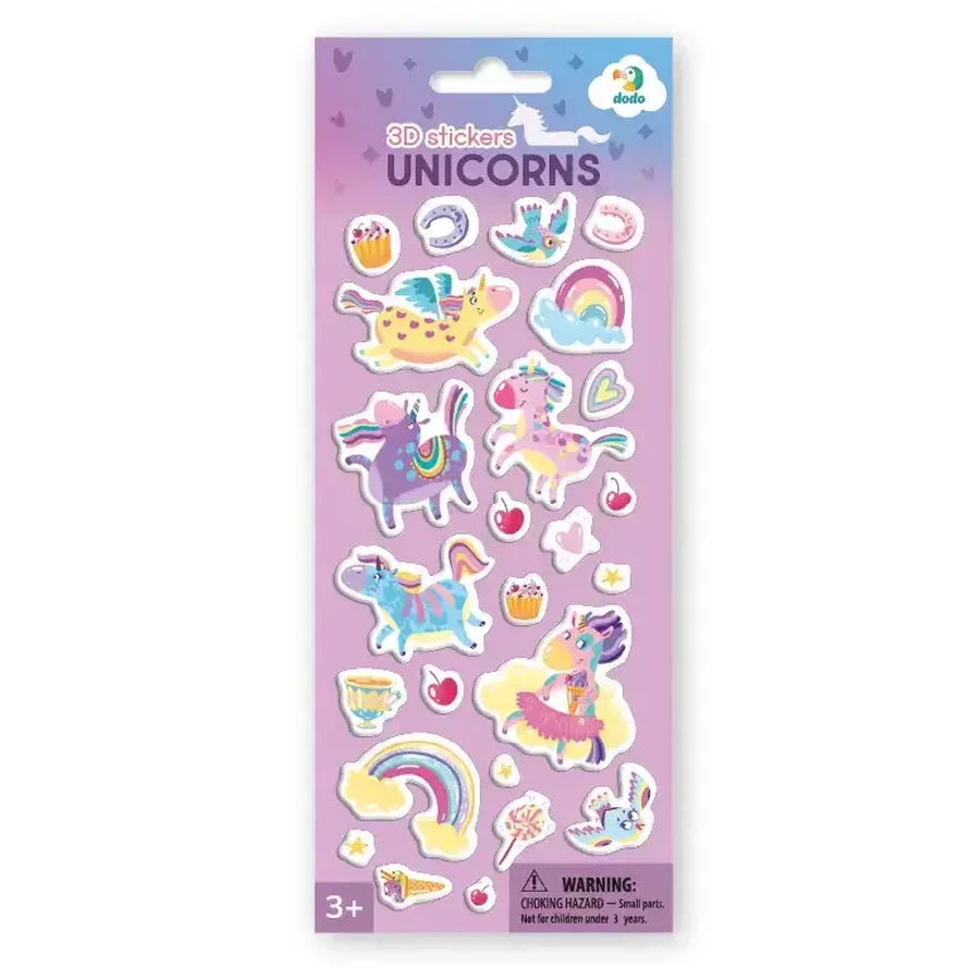 Стікер-наклейка DoDo 3D Єдиноріжки: ціни та характеристики