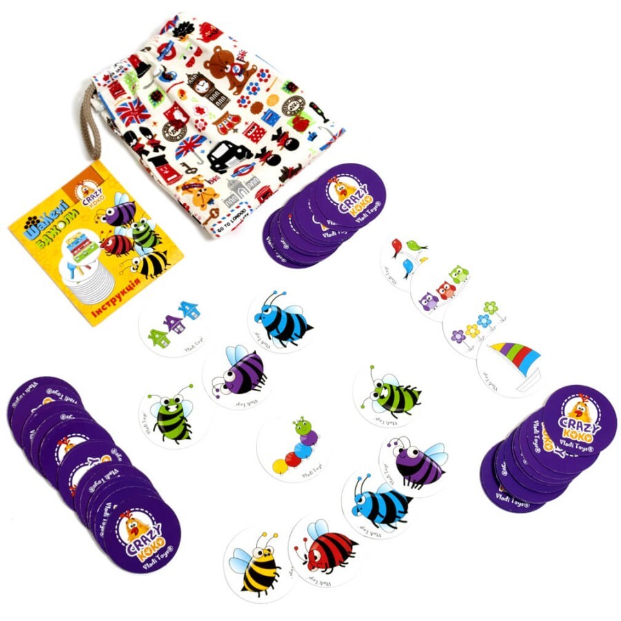 Настільна гра Vladi Toys Гра в мішечку Шалені бджоли (укр): ціни та характеристики