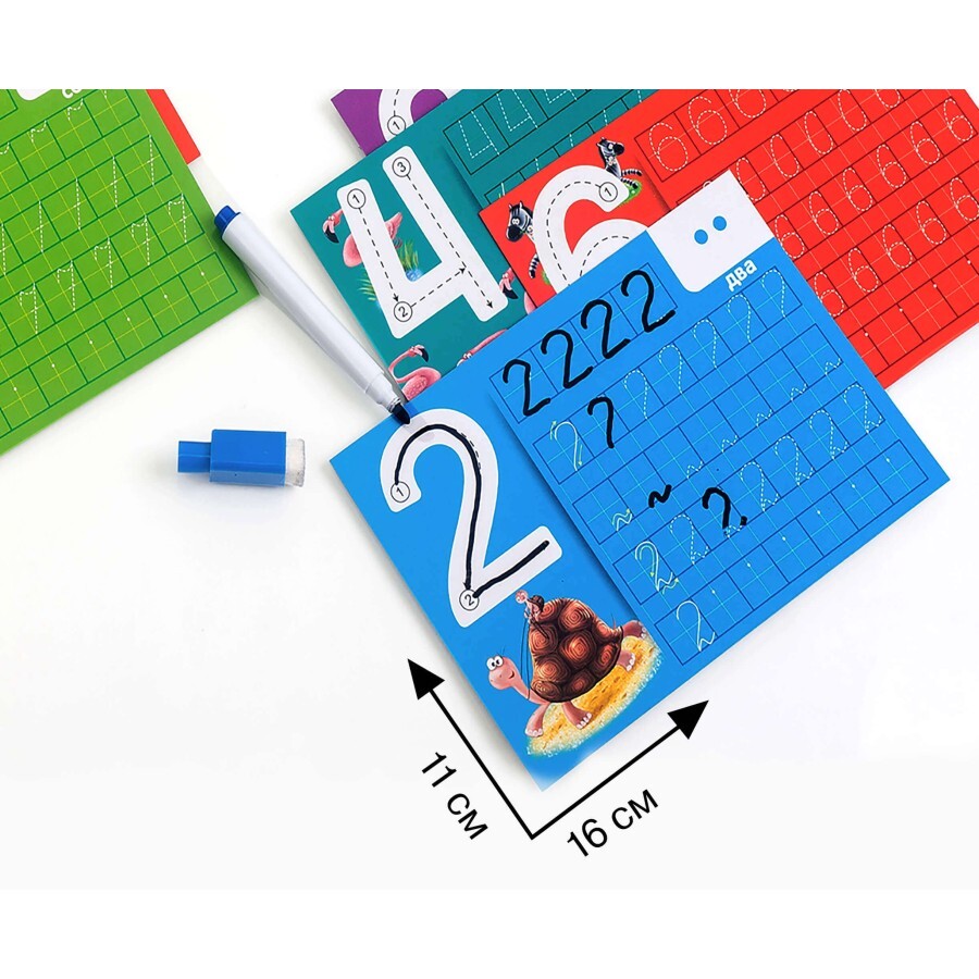 Обучающий набор Vladi Toys Игра с маркером "Пиши и вытирай. Цифры и примеры": цены и характеристики