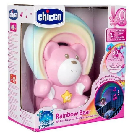 Ночник Chicco проектор Мишка под радугой розовый: цены и характеристики