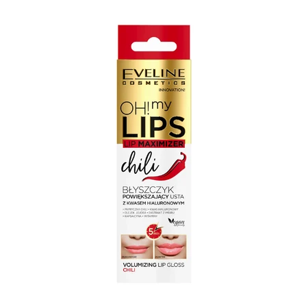 Блиск для губ збільшуючий об'єм з перцем чилі Lip Maximizer Eveline Cosmetics: ціни та характеристики